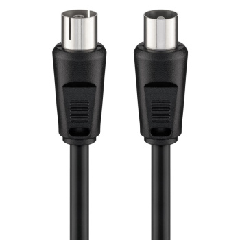 GOOBAY καλώδιο κεραίας αρσενικό σε θηλυκό 11563, <70dB, CCS, 7.5m, μαύρο