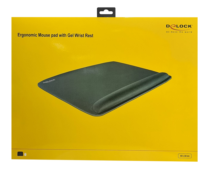 DELOCK mousepad για laptop με στήριγμα καρπού 12601, 320x420mm, μαύρο - Image 4