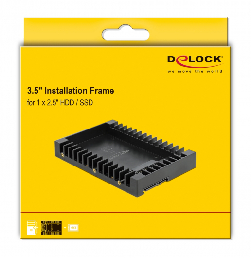 DELOCK tray μετατροπής από 3.5" σε 2.5" 18364, 6 Gb/s, μαύρο - Image 5