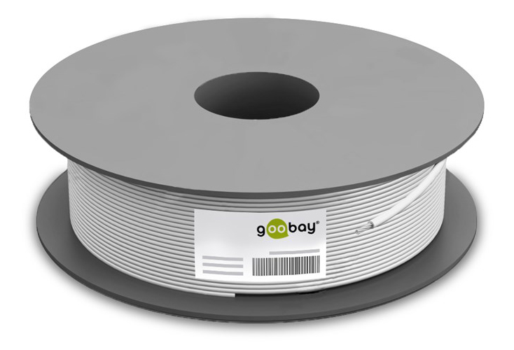 GOOBAY καλώδιο κεραίας 27518, 120dB, 75Ω, CCS, 100m, λευκό - Image 2