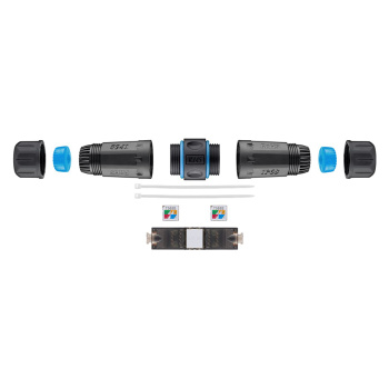 GOOBAY αδιάβροχος σύνδεσμος RJ45 Cat 6A 44416, IP68, μαύρο