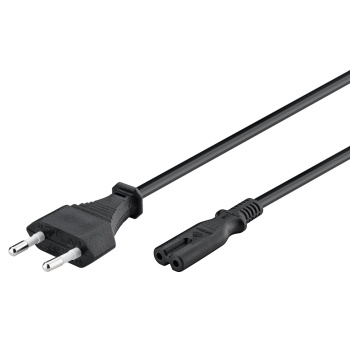 GOOBAY καλώδιο τροφοδοσίας Euro 50084, 2×0.75 mm², 1.5m, μαύρο