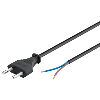 GOOBAY καλώδιο τροφοδοσίας Euro male 2×0.75 mm² 50085, 1.5m, μαύρο