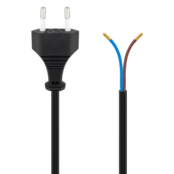 GOOBAY καλώδιο τροφοδοσίας Euro male 2×0.75 mm² 50085, 1.5m, μαύρο