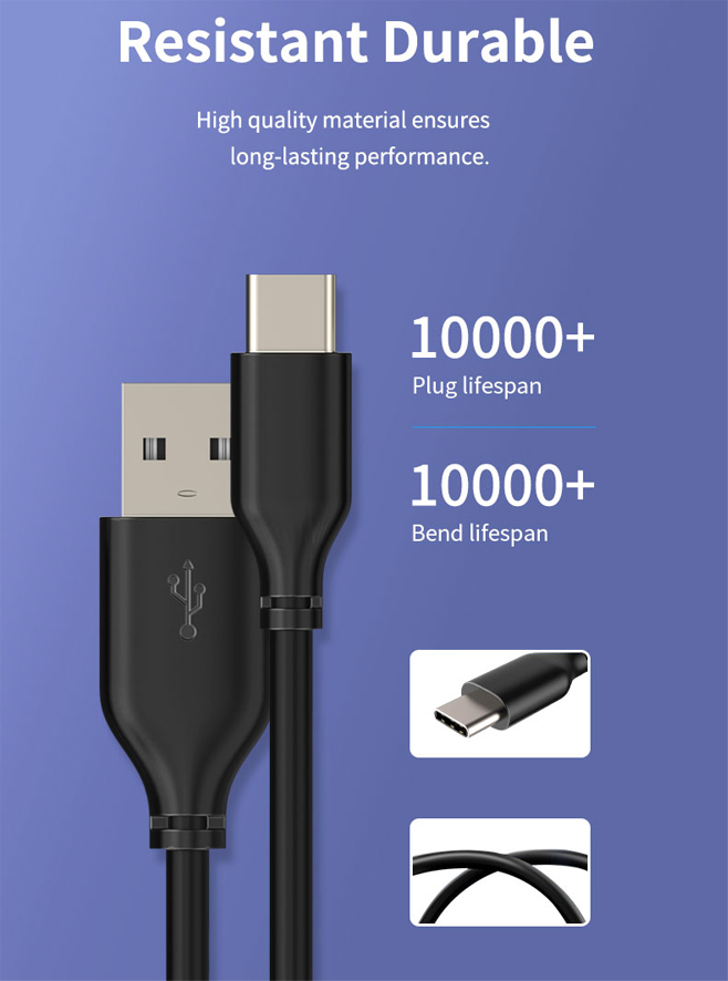 CABLETIME καλώδιο USB-C σε USB U323A, 3A, 480Mbps, 1m, μαύρο - Image 2