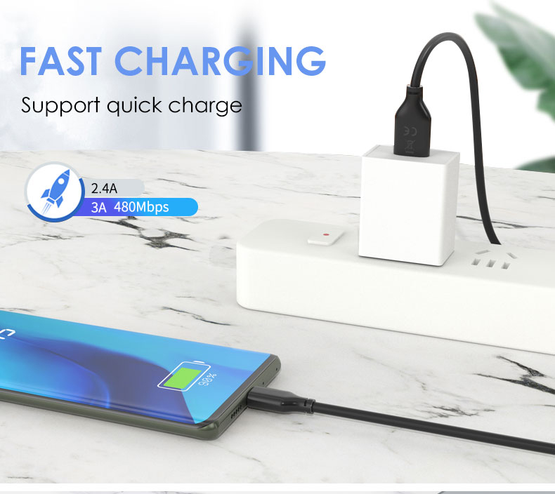 CABLETIME καλώδιο USB-C σε USB U323A, 3A, 480Mbps, 1m, μαύρο - Image 4