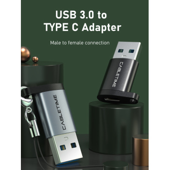 CABLETIME αντάπτορας USB σε USB-C AMCF, 5Gbps, 2.1A, γκρι
