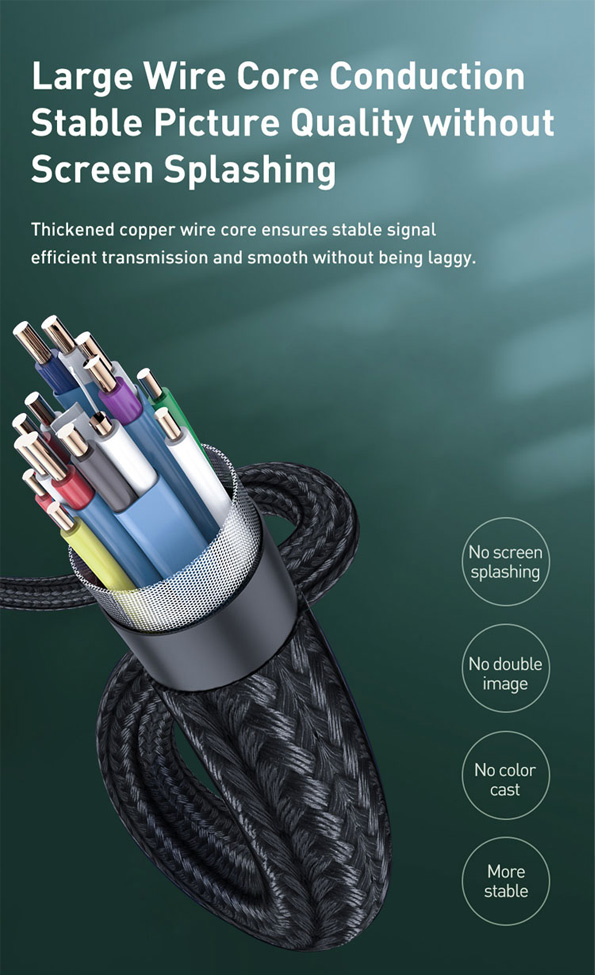 CABLETIME καλώδιο Mini DisplayPort σε HDMI AV588, με LED 4K, 1.8m, μαύρο - Image 4