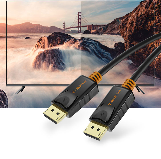 CABLETIME καλώδιο Displayport 1.2v AV585, 4K/60Hz, 1m, μαύρο - Image 5