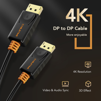 CABLETIME καλώδιο Displayport 1.2v AV585, 4K/60Hz, 1.8m, μαύρο