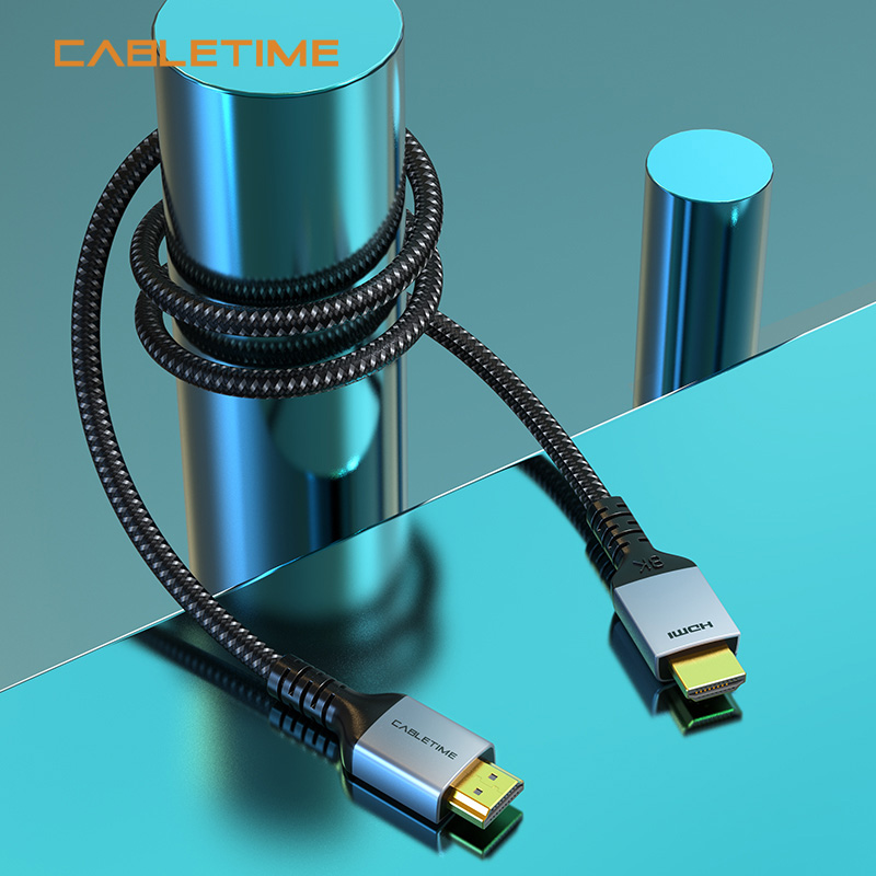 CABLETIME καλώδιο HDMI 2.1 HM8K, 28AWG, 48Gbit/s, 8K/60HZ, 1m, μαύρο - Image 2