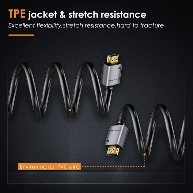 CABLETIME καλώδιο HDMI 2.0 AV566, 4k/60hz, 5m, μαύρο - Image 3