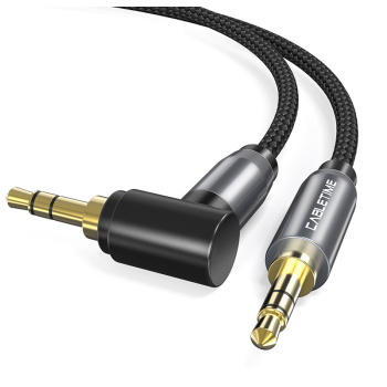 CABLETIME καλώδιο AUX Stereo 3.5mm (1/8″) 90 Degree AV311, 1m, μαύρο