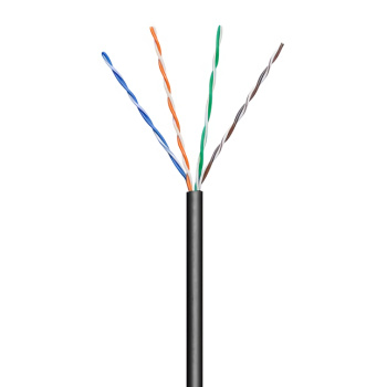 GOOBAY καλώδιο δικτύου 57198, CAT 5e U/UTP, CCA, 100m, μαύρο