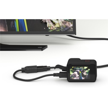 GOOBAY καλώδιο HDMI micro σε HDMI 58683, 4K, 0.15m, μαύρο