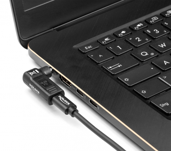 DELOCK αντάπτορας τροφοδοσίας 60008, USB-C σε Dell 7.4x5mm, 90°, μαύρος - Image 3