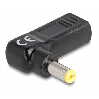 DELOCK αντάπτορας τροφοδοσίας 60009 USB-C σε Acer 5.5×1.7mm, 90°, μαύρος