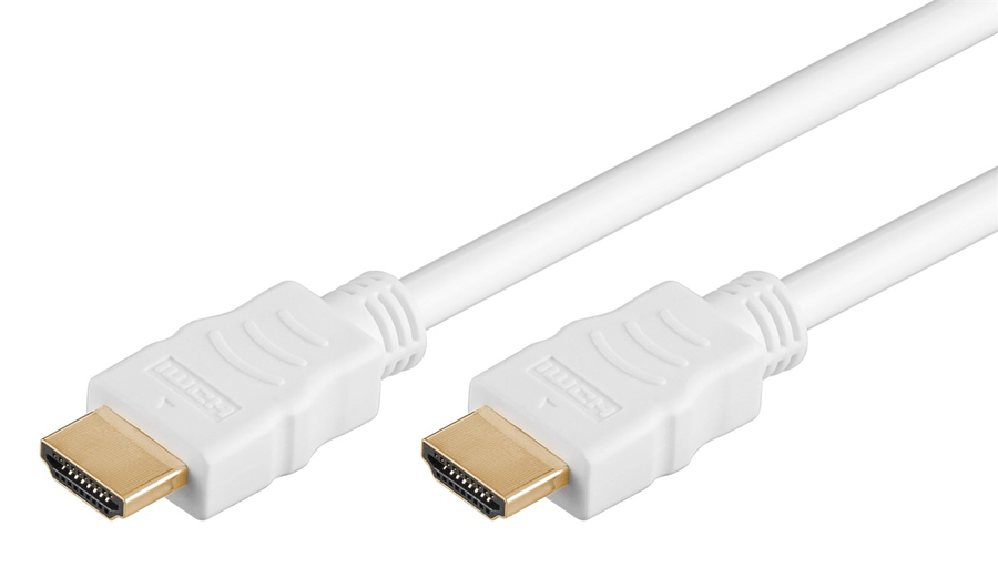 GOOBAY καλώδιο HDMI 2.0 με Ethernet 61020, 18Gbit/s, 4K/60Hz, 2m, λευκό