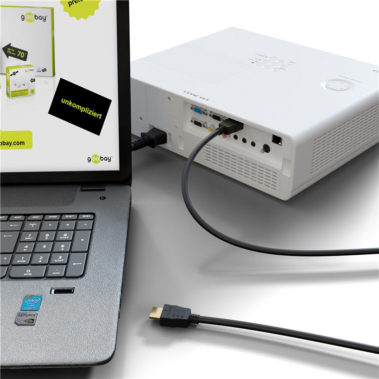 GOOBAY καλώδιο HDMI 2.0 61158 με Ethernet, 4K/60Hz 18Gbit/s, 1.5m, μαύρο - Image 3