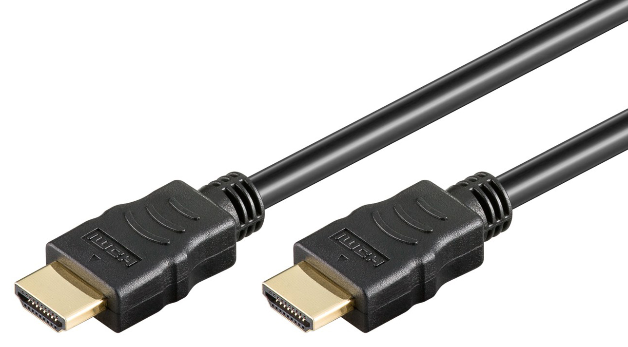 GOOBAY καλώδιο HDMI 2.0 61158 με Ethernet, 4K/60Hz 18Gbit/s, 1.5m, μαύρο