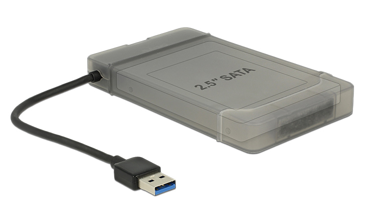 DELOCK αντάπτορας USB σε SATA 62742 με θήκη για 2.5" HDD/SSD, 6Gbps - Image 2