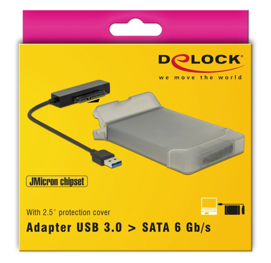 DELOCK αντάπτορας USB σε SATA 62742 με θήκη για 2.5" HDD/SSD, 6Gbps - Image 5