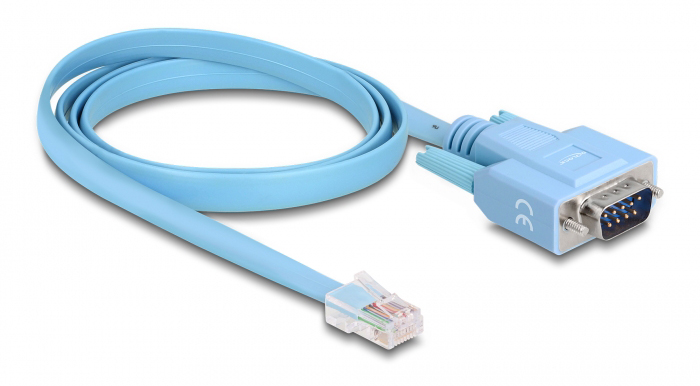 DELOCK καλώδιο serial RS-232 DB9 σε RJ45 63353, 1m, μπλε - Image 2