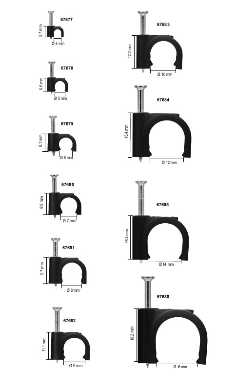 GOOBAY ρόκα στήριξης καλωδίων 64678, 5mm, μαύρο, 100τμχ - Image 5
