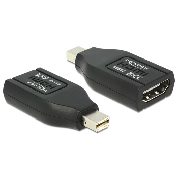 DELOCK αντάπτορας DisplayPort mini σε HDMI 65552, 1080p, μαύρος