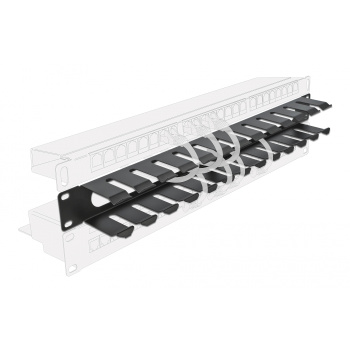 DELOCK cable management 66550 για rack 19″/1U, μαύρο