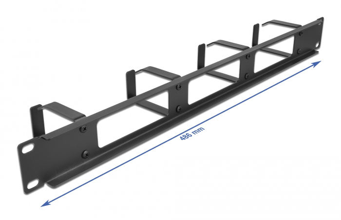 DELOCK Cable Managment για rack 66658, 4 θέσεων, 1U, μεταλλικό - Image 2