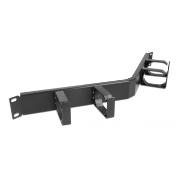 DELOCK cable management 66667, rack 19″/1U, 4x γάντζοι, γωνιακό, μαύρο