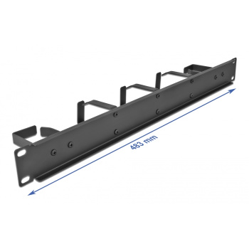 DELOCK cable management 66848 για rack 19″/1U, 5x γάντζοι, μαύρο