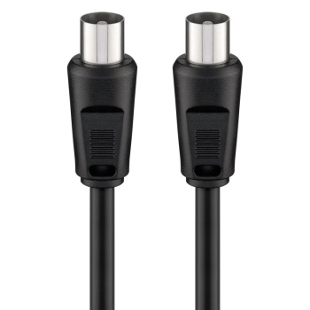 GOOBAY καλώδιο κεραίας αρσενικό 68146, <70dB, CCS, 1.5m, μαύρο