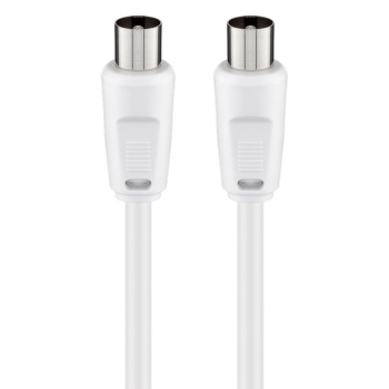 GOOBAY καλώδιο κεραίας αρσενικό 68147, <70dB, CCS, 2.5m, λευκό