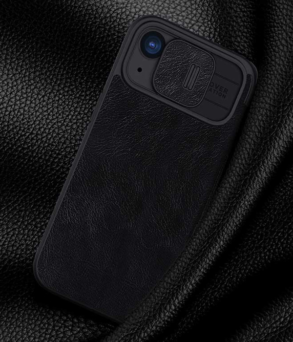 NILLKIN θήκη Qin Pro για iPhone 15, δερμάτινη, μαύρη - Image 2