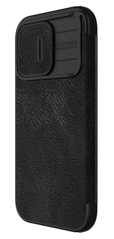 NILLKIN θήκη Qin Pro για iPhone 15 Pro, δερμάτινη, μαύρη - Image 4