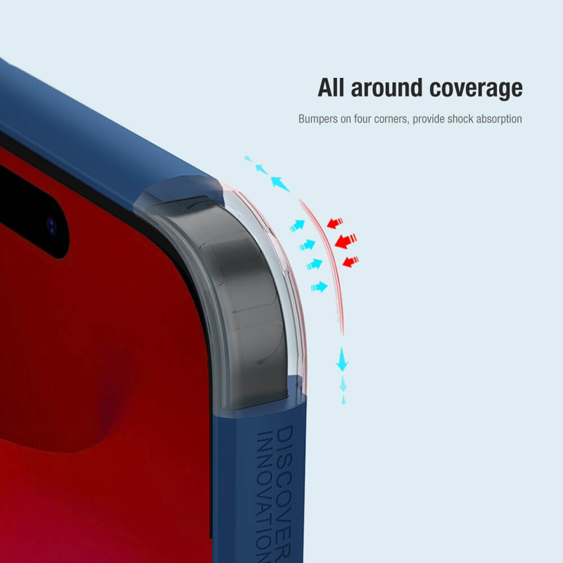NILLKIN θήκη Super Frosted Shield Pro για iPhone 15 Pro Max, μπλε - Image 3