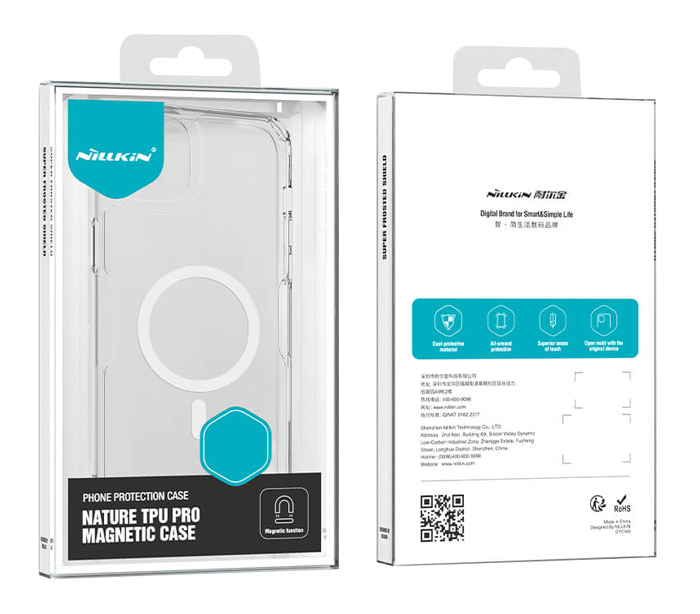 NILLKIN θήκη Nature Pro Magnetic για iPhone 15, διάφανη-μπλε - Image 4