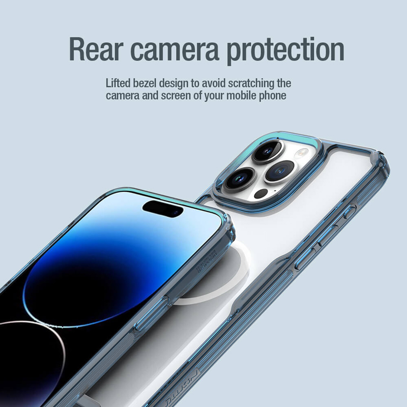 NILLKIN θήκη Nature Pro Magnetic για iPhone 15 Pro, διάφανη-μπλε - Image 3