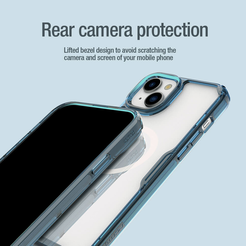 NILLKIN θήκη Nature Pro Magnetic για iPhone 15 Plus, διάφανη-μπλε - Image 3