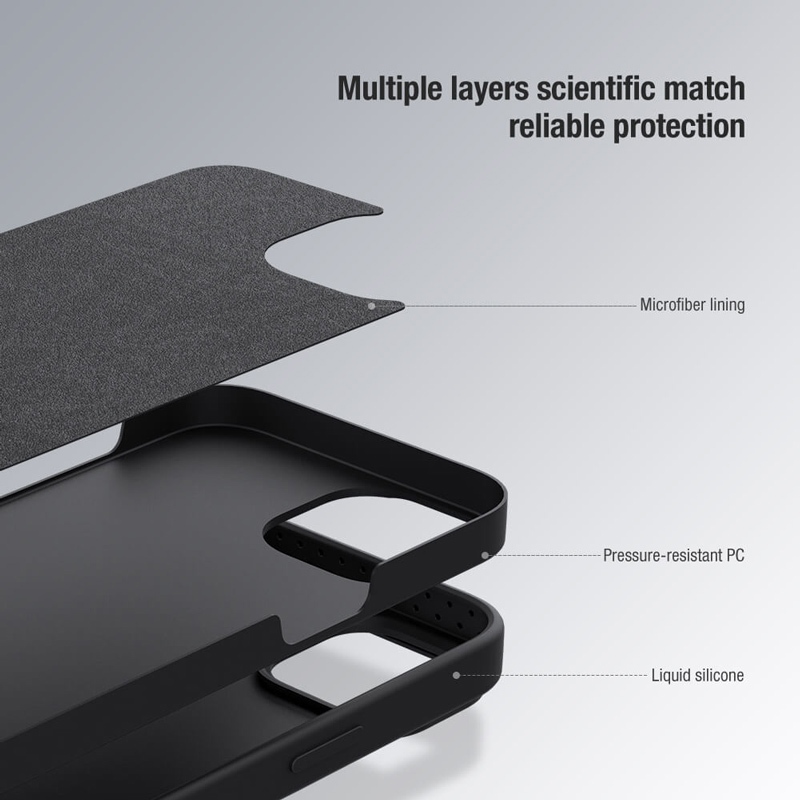 NILLKIN θήκη CamShield Silky Silicone για iPhone 15 Plus, μπλε - Image 3