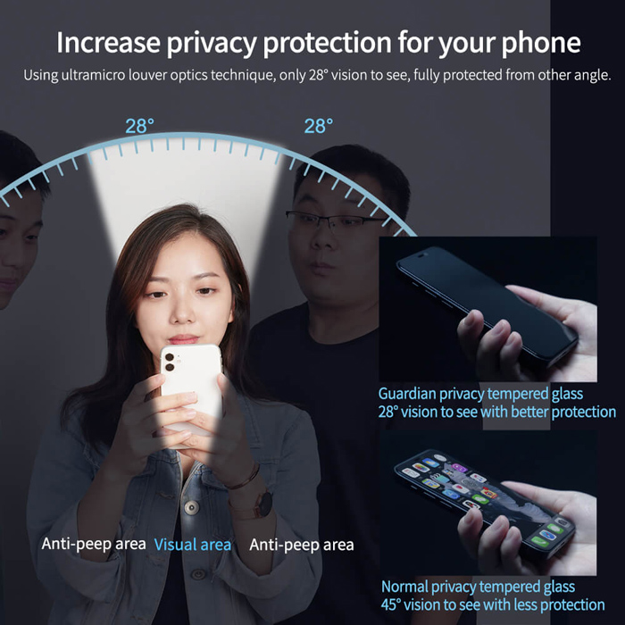 NILLKIN tempered glass Guardian Full Coverage 2.5D για iPhone 15 Pro - Image 2