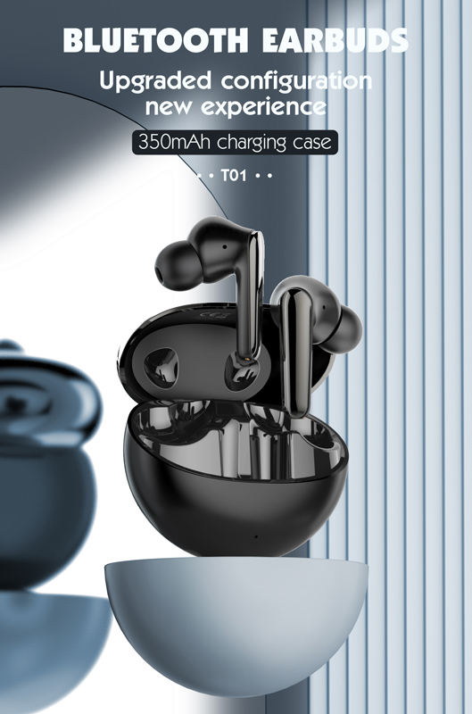 LDNIO earphones με θήκη φόρτισης T01, True Wireless, HiFi, χρυσά - Image 2