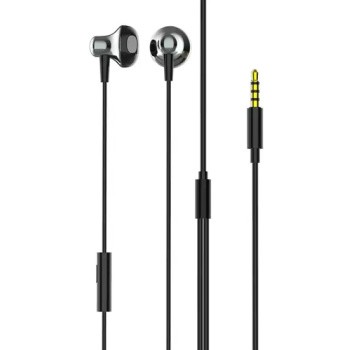 LDNIO earphones με μικρόφωνο HP08, 3.5mm, 1.2m, γκρι