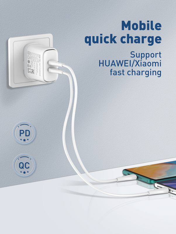 LDNIO καλώδιο USB-C σε USB-C LC611C, 65W PD, 1m, λευκό - Image 2