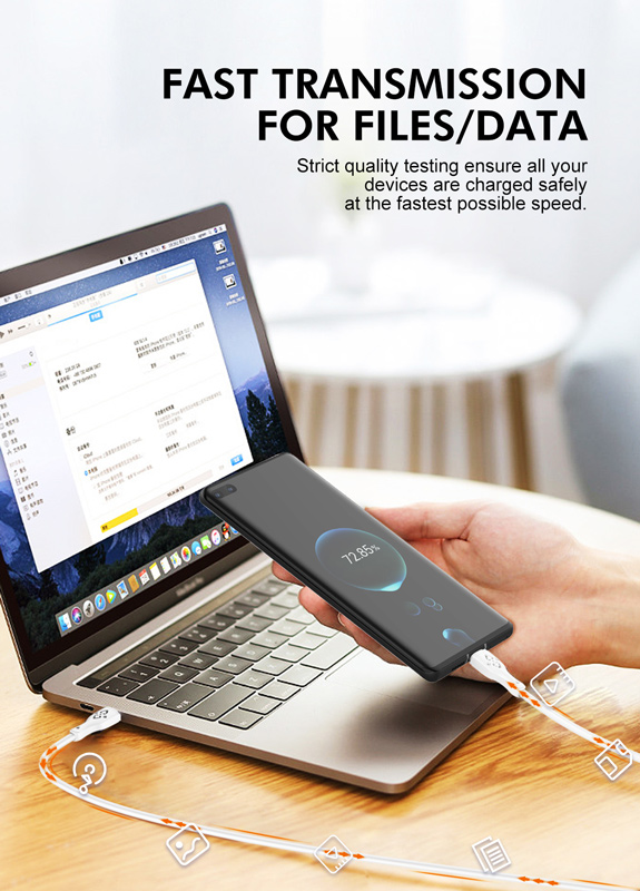 LDNIO καλώδιο USB-C σε USB-C LC812C, 65W PD, 2m, λευκό - Image 4