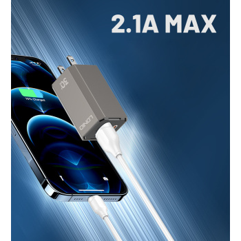 LDNIO καλώδιο USB-C σε USB LS372, 2.1A, 2m, λευκό