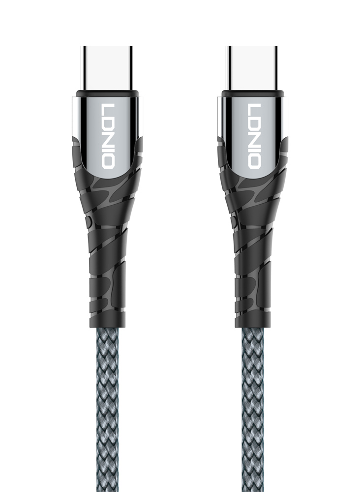 LDNIO καλώδιο USB-C σε USB-C LC102, 65W PD, 2m, γκρι