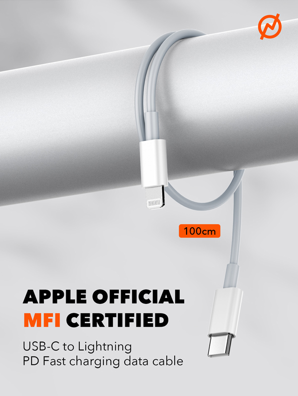 LDNIO φορτιστής τοίχου A2528M με καλώδιο, 2x USB-C, 35W, MFi, λευκό - Image 5